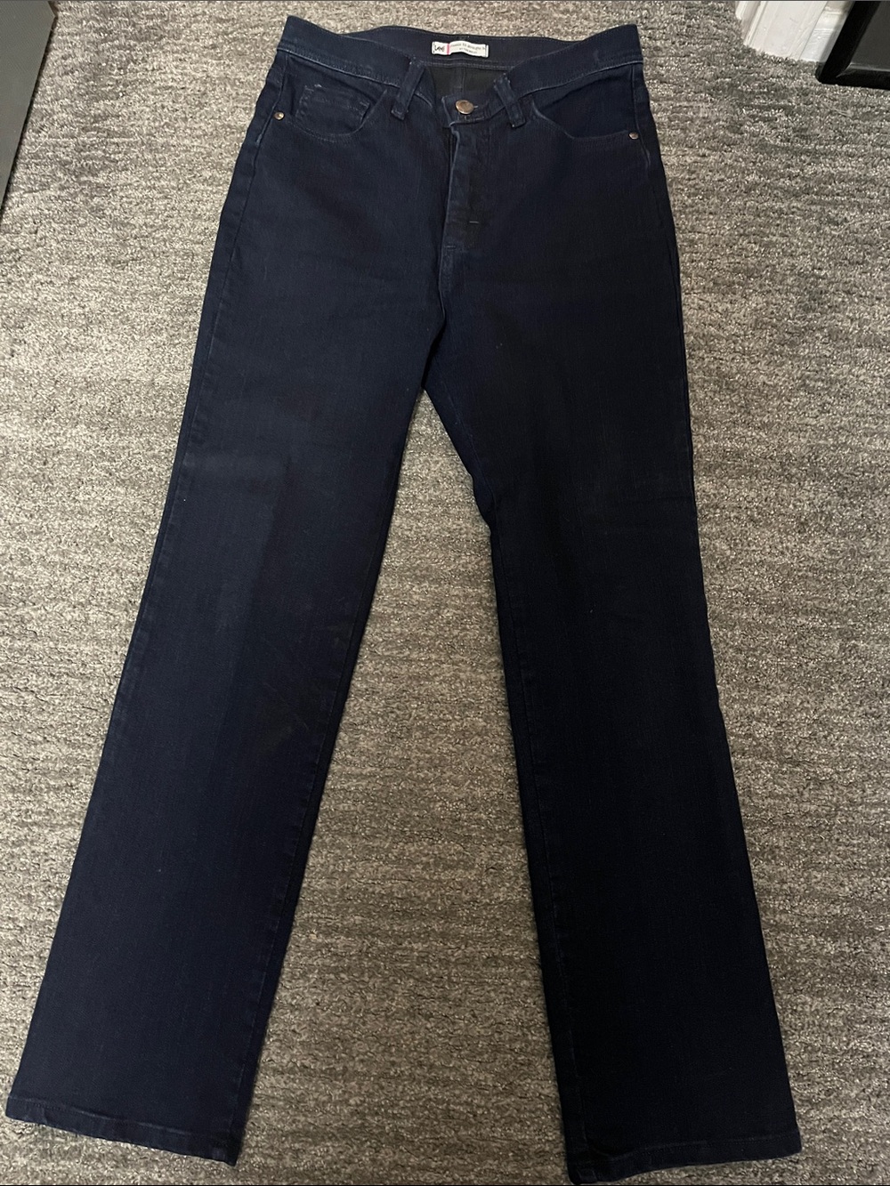 Lee Jeans Dark Blue Straight-Leg Jeans